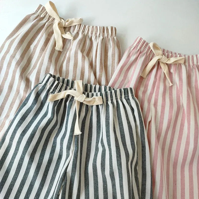 Vintage Linen Stripe Shorts
