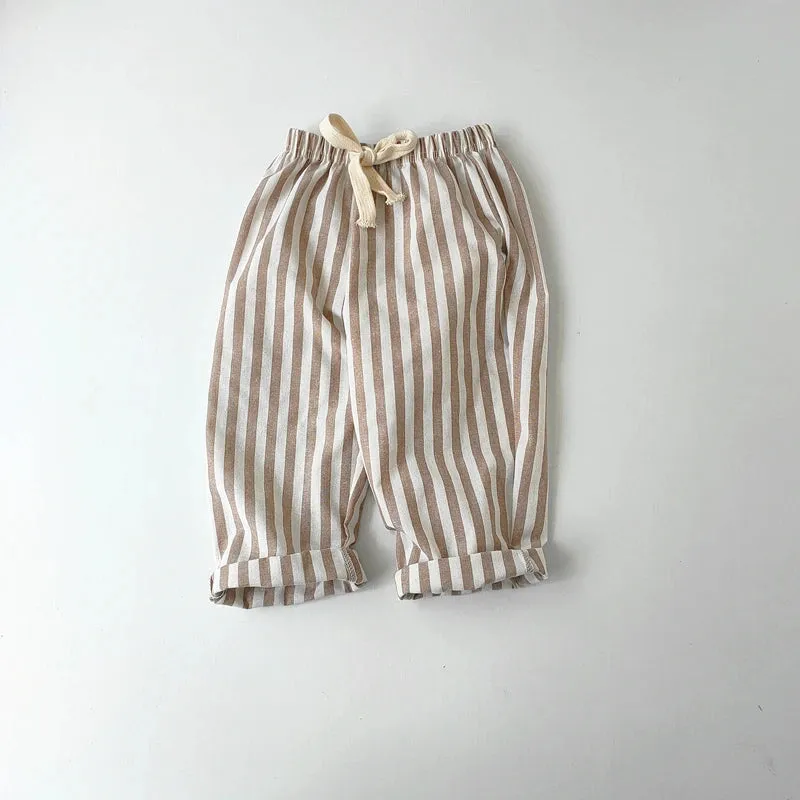 Vintage Linen Stripe Shorts