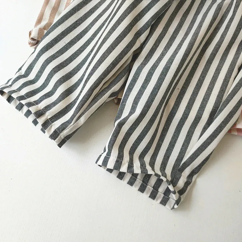 Vintage Linen Stripe Shorts