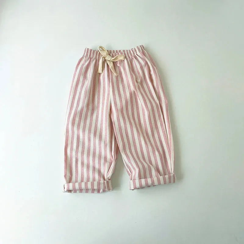 Vintage Linen Stripe Shorts