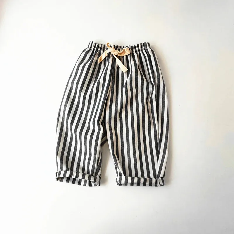Vintage Linen Stripe Shorts