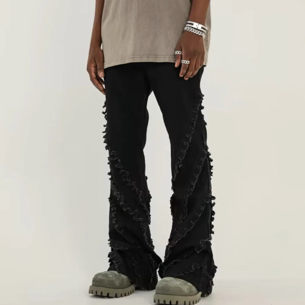 Vintage Rough Edge Flared Jeans
