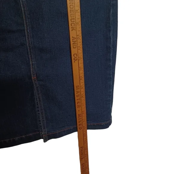 VTG GUESS JEANS STRETCH Dark Blue Wash Denim Jean Pencil Skirt 27