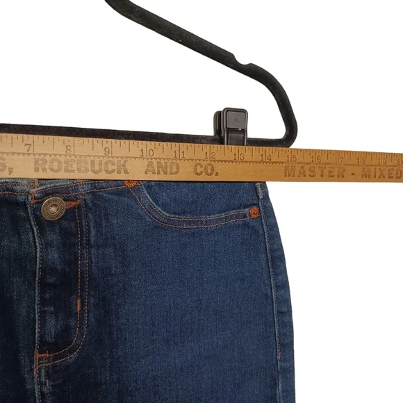 VTG GUESS JEANS STRETCH Dark Blue Wash Denim Jean Pencil Skirt 27