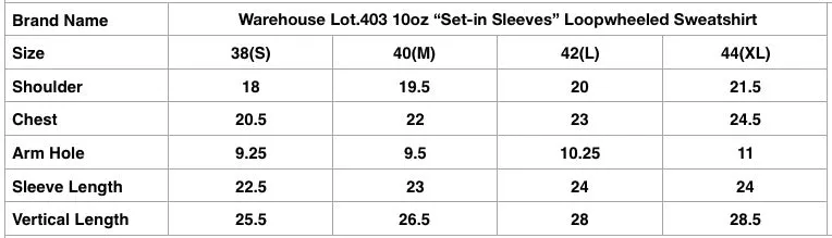 Warehouse Lot.403 10oz "Set-in Sleeves" Loopwheeled Sweatshirt (Salmon)