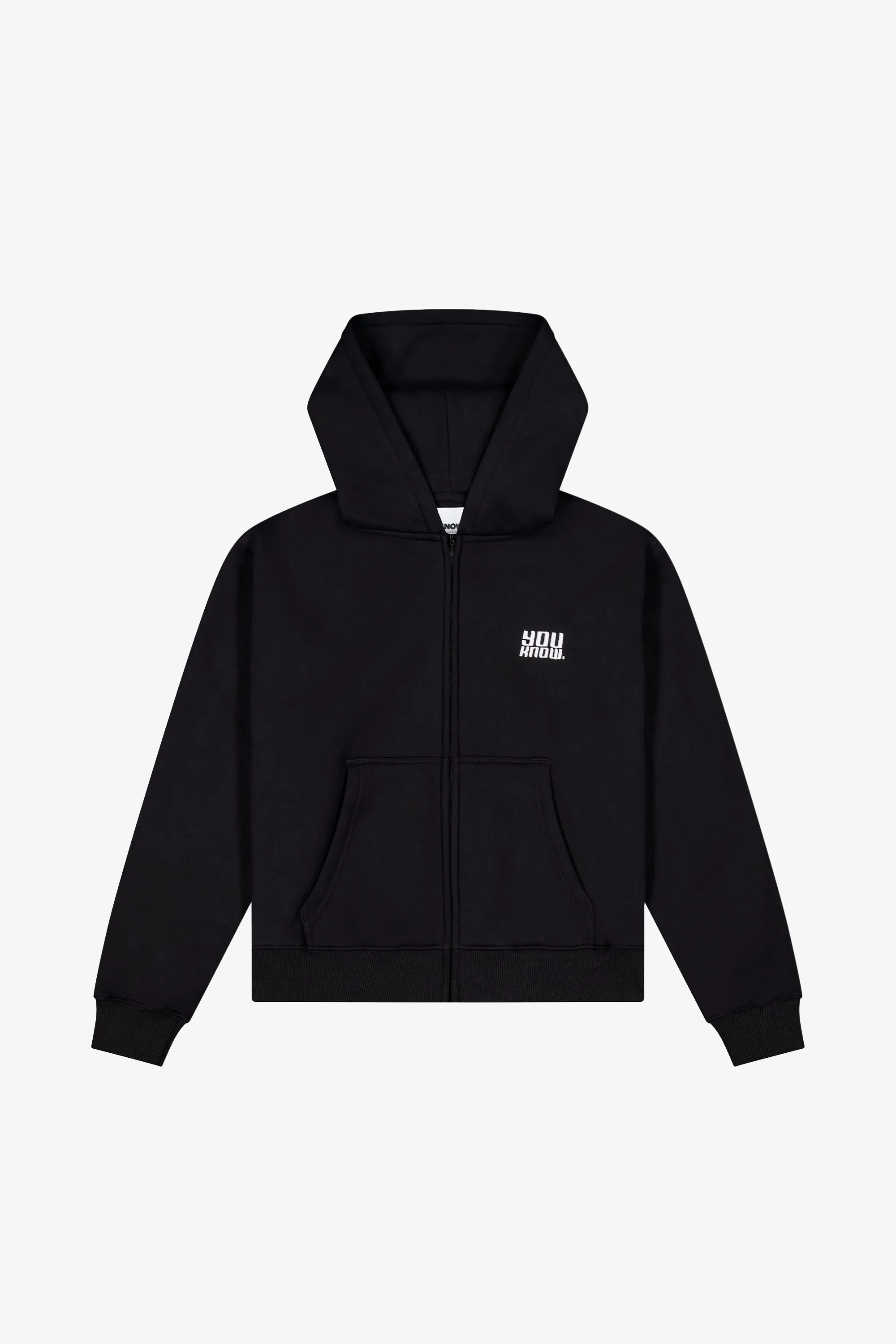 WARM UP ZIP UP HOODIE | Black