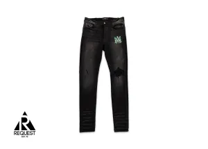 Watercolor Logo Jean "Aged Black"