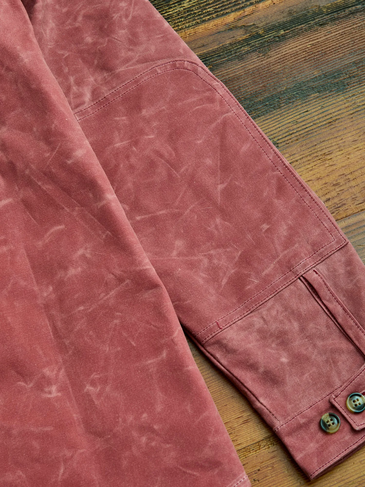 Waxed Canvas Crissman Overshirt in Nautical Red