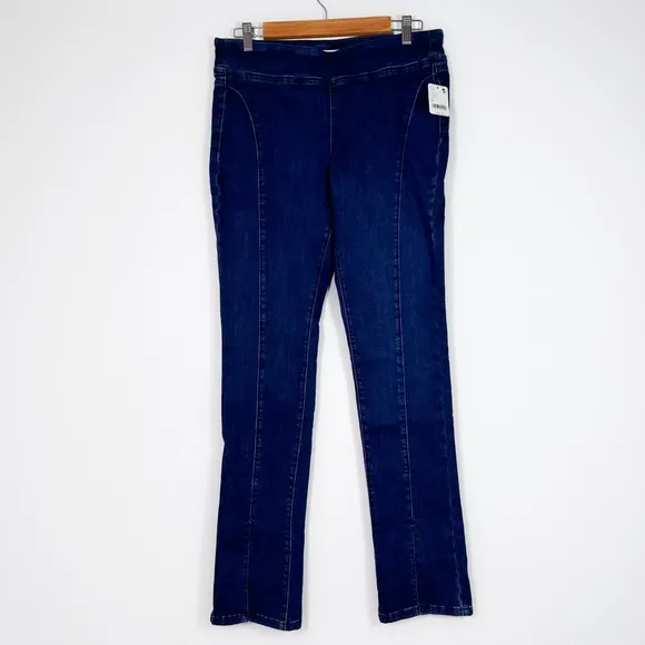 We The Free Double Dutch Pull On Slit Skinny Jeans in Blue Muse size Medium