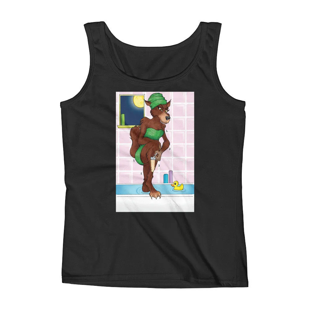 Werewolf Shaving Fitted Tank Top