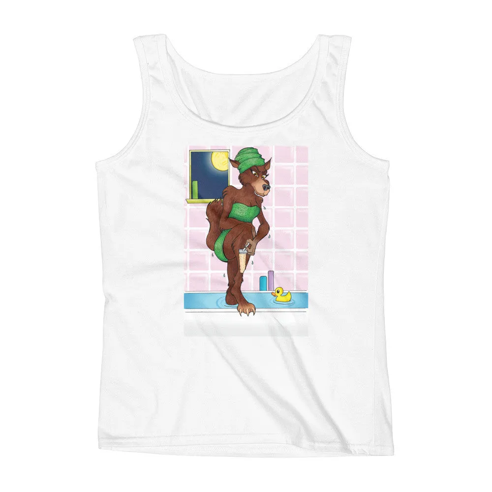Werewolf Shaving Fitted Tank Top