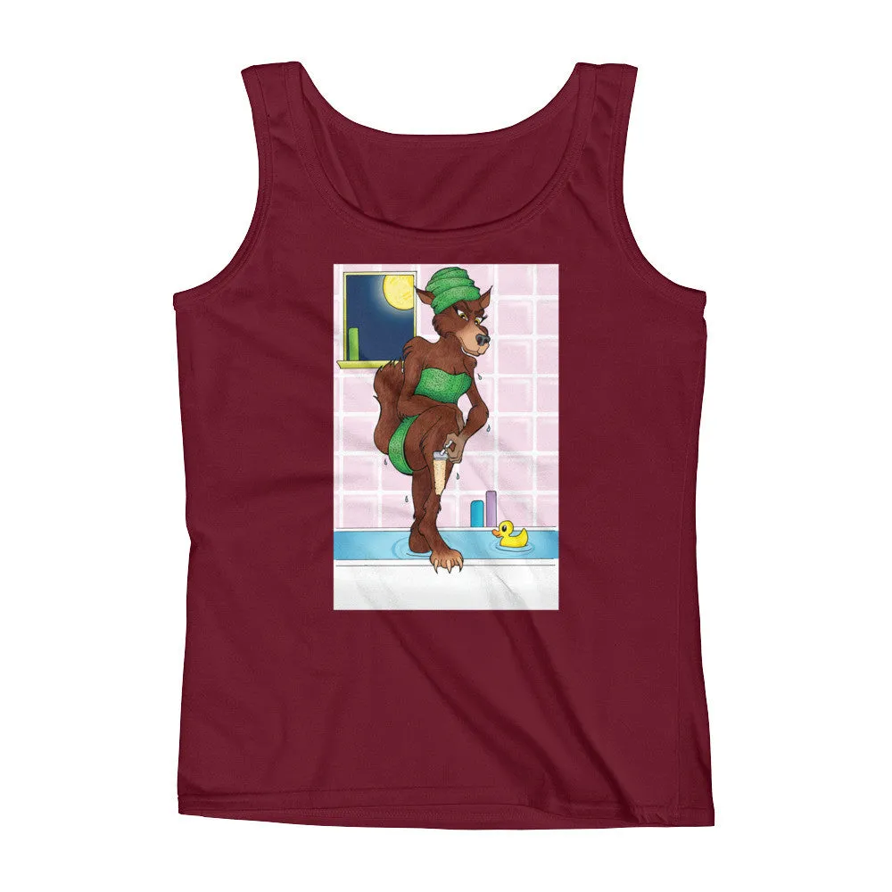 Werewolf Shaving Fitted Tank Top