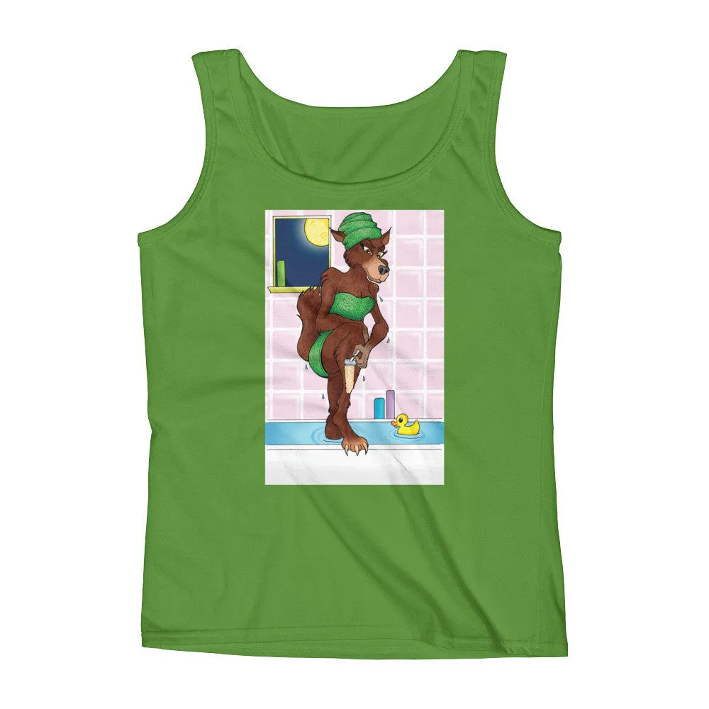 Werewolf Shaving Fitted Tank Top