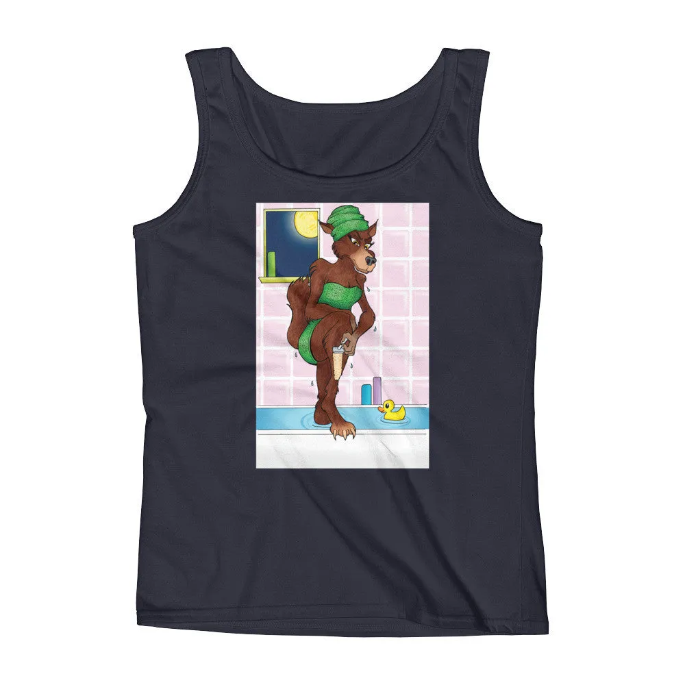 Werewolf Shaving Fitted Tank Top