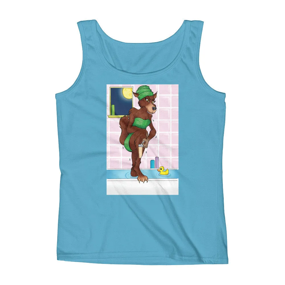 Werewolf Shaving Fitted Tank Top