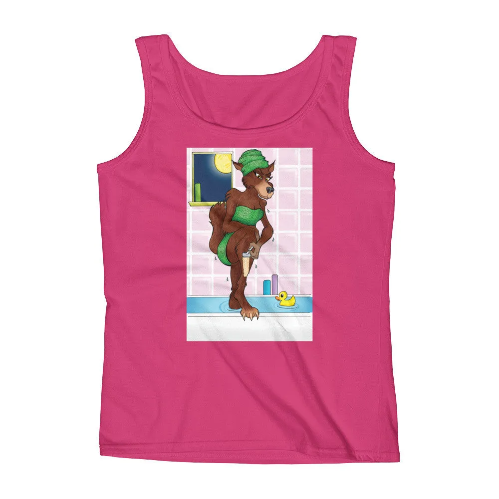 Werewolf Shaving Fitted Tank Top