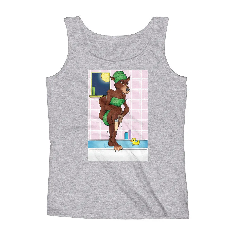 Werewolf Shaving Fitted Tank Top