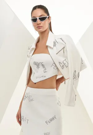 White Graffiti Corselet