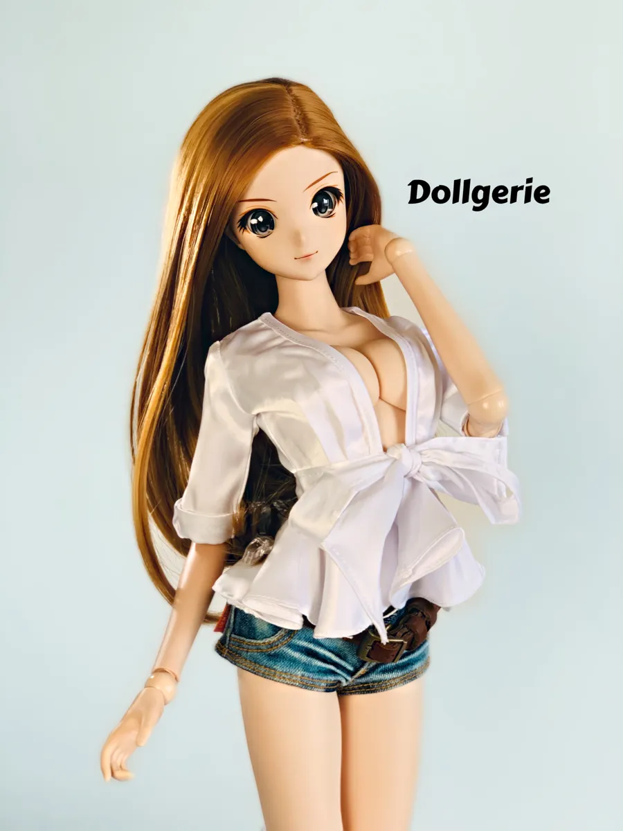 White Plunge Pleated Peplum Blouse