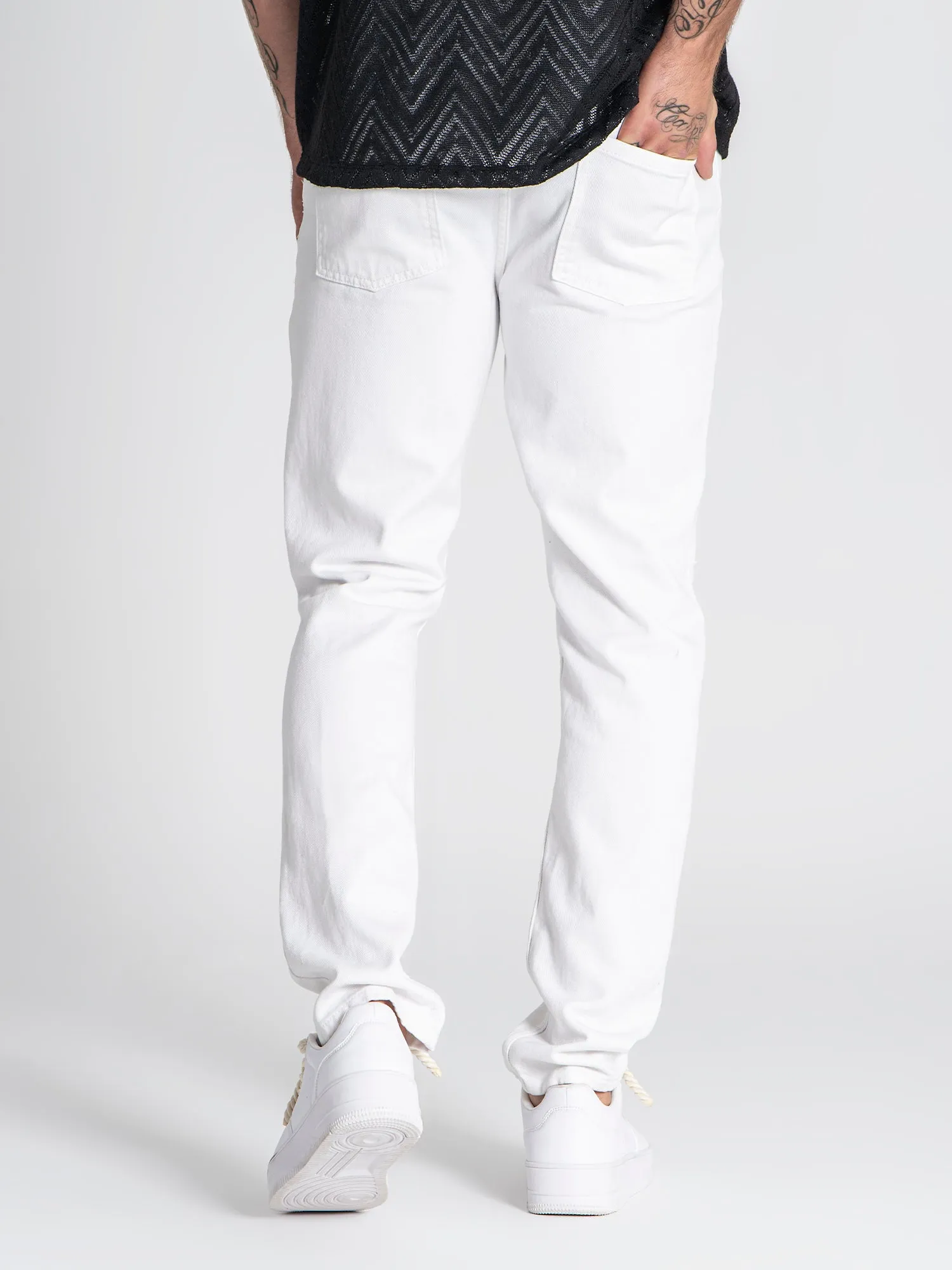 White Rebel Straigh-Leg Jeans