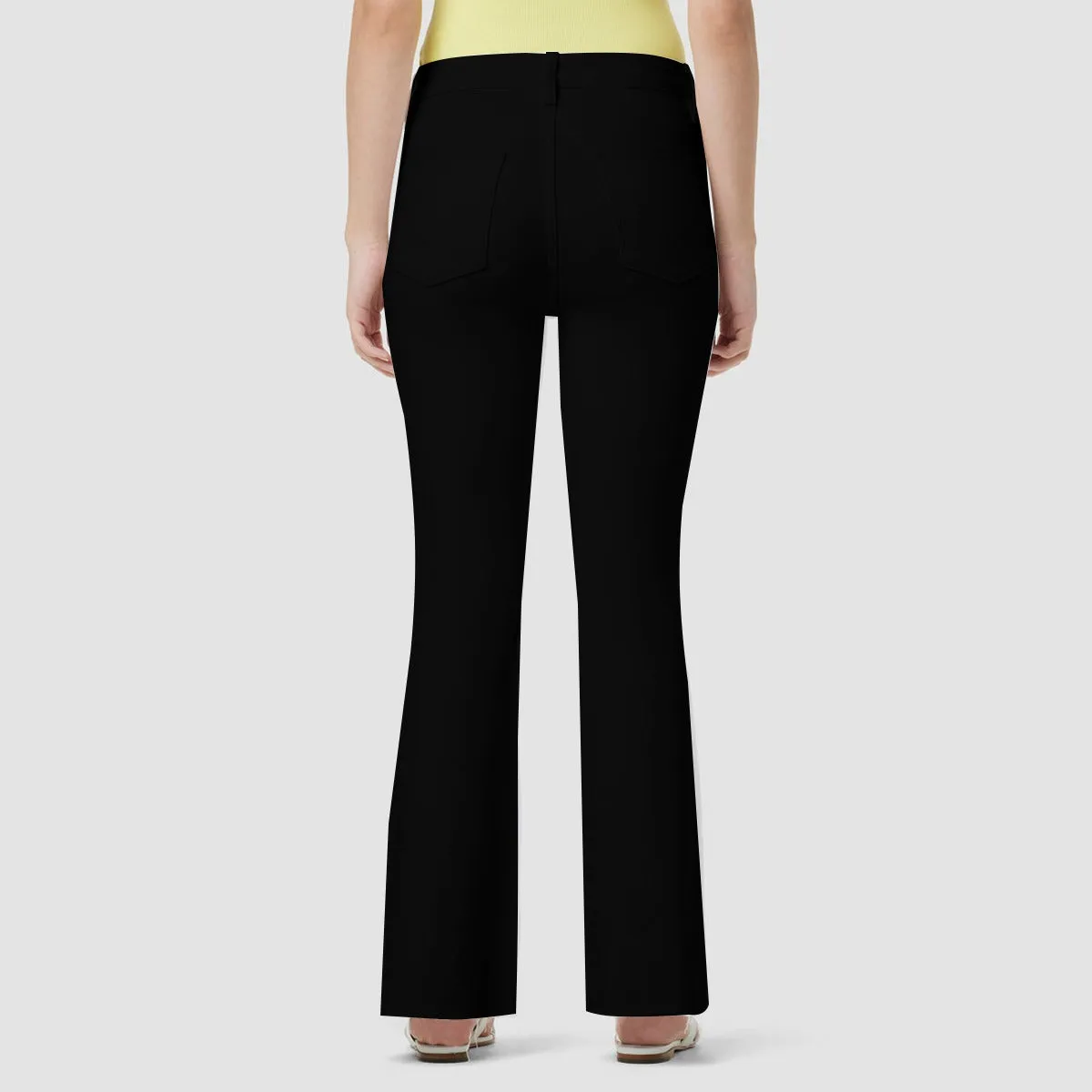 Women's High Waist Flare Cut Jeans - Black