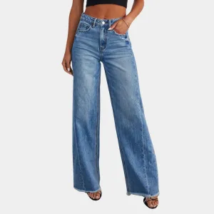 Women's high-waisted casual jeans