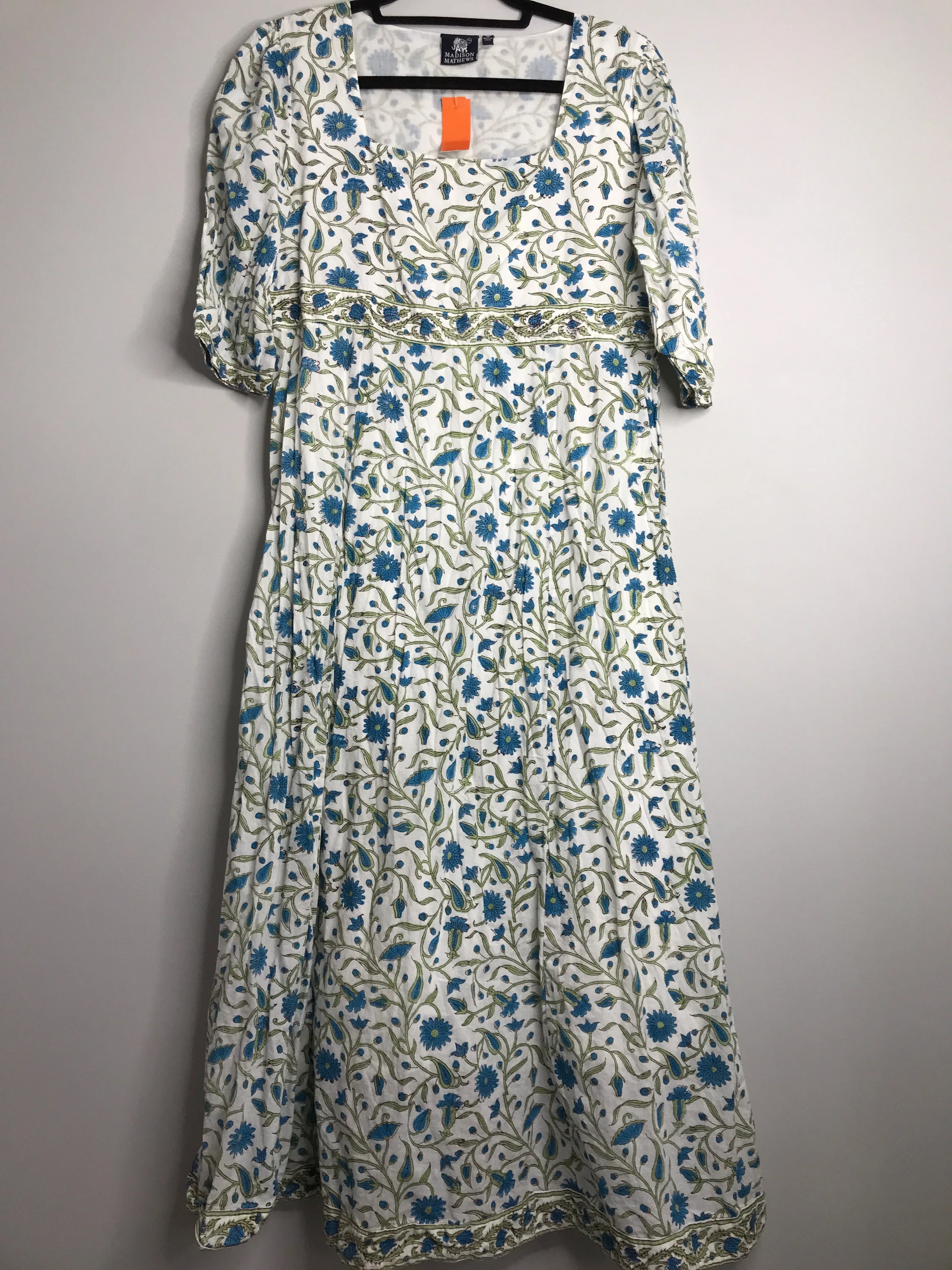 Womens Size Med Misses Blue Madison Mathews Dress