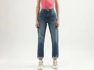 Women's Solid Straight Fit Jeans