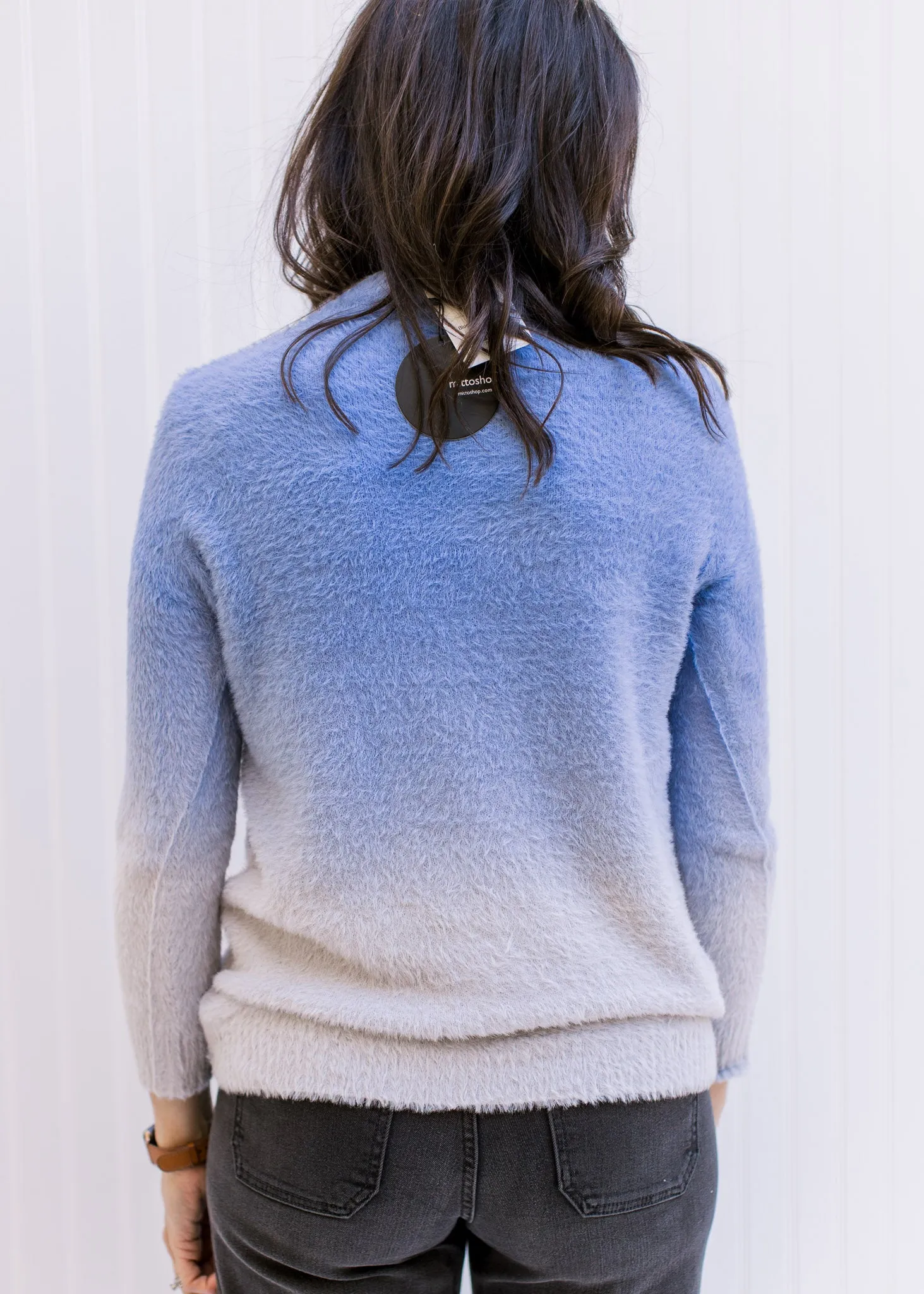 X Blue Dip Dye Sweater