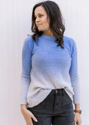 X Blue Dip Dye Sweater