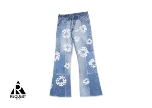 x Readymade Cotton Wreath Embroidered Jeans