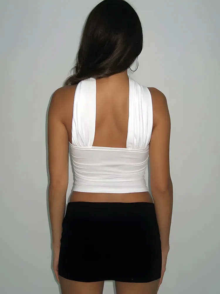 Y2K Mock Neck Tube Top