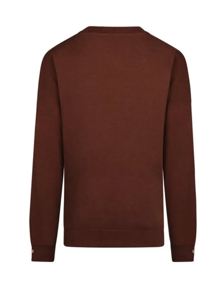 Youth Boys Oversized Brown Sweatshirt : Sizes 7-14