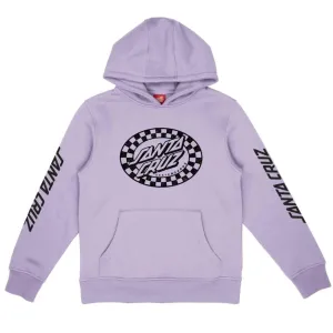 Youth Check Oval Mono Front Digital Lavender